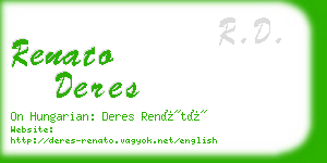 renato deres business card